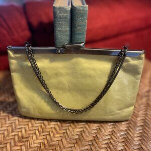 Vintage HOBO International Yellow Leather Clutch